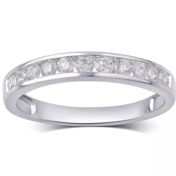 💎.50Cttw Natural Diamond 10K Gold Channel Band - Picture 2 of 4